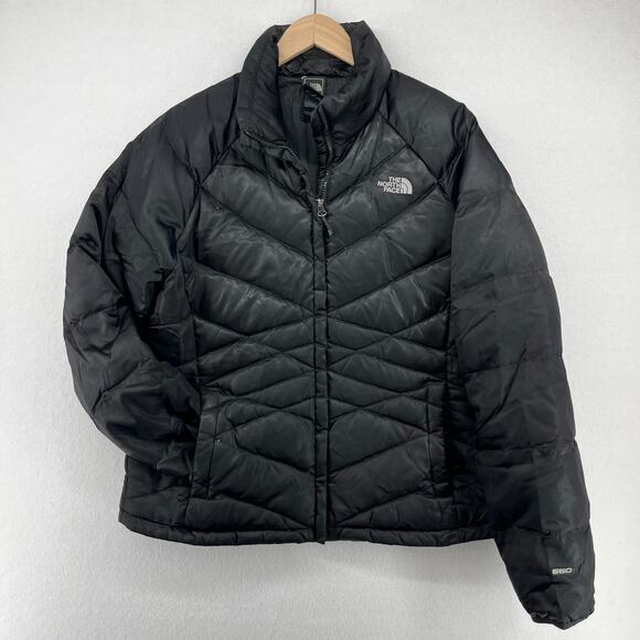 THE NORTH FACE Jacket Womens L 550 Goose Down Insulated Quilted Black - Picture 1 of 16